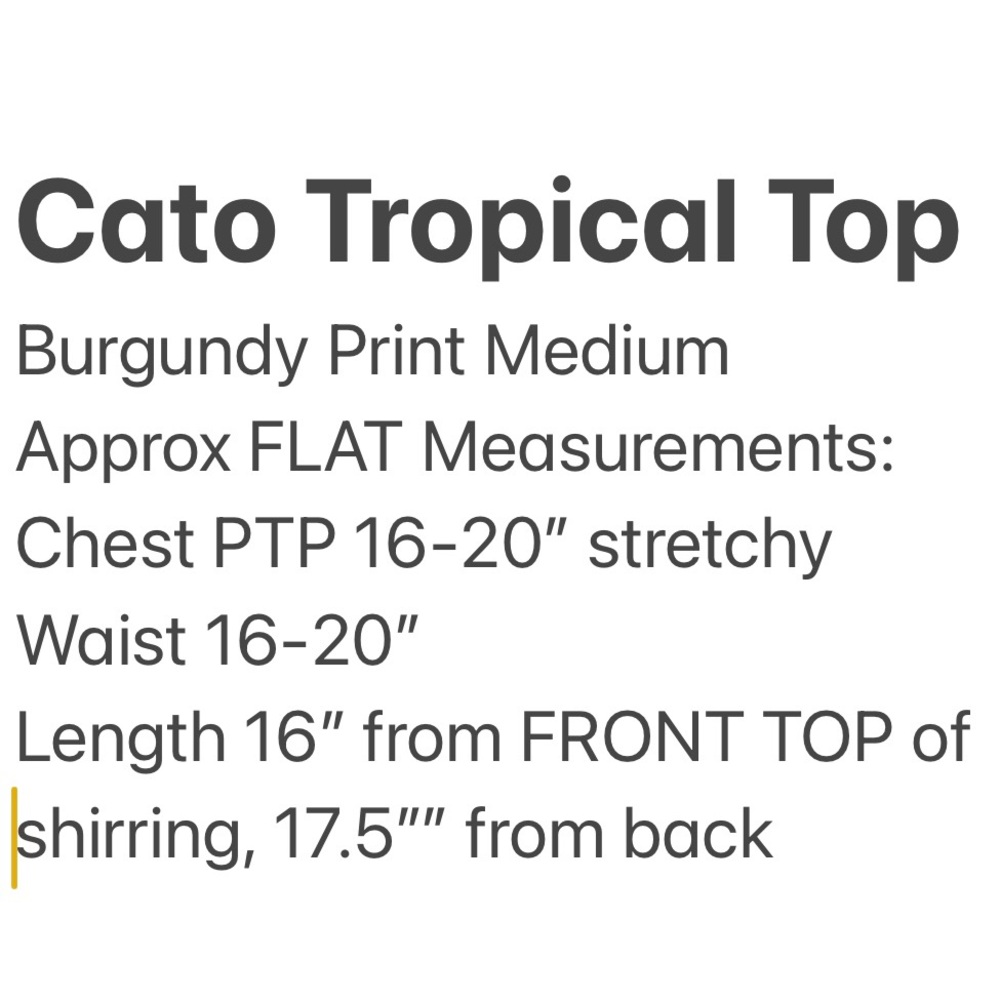 Cato Soft Stretch Tropical Print Top M - Picture 8 of 8